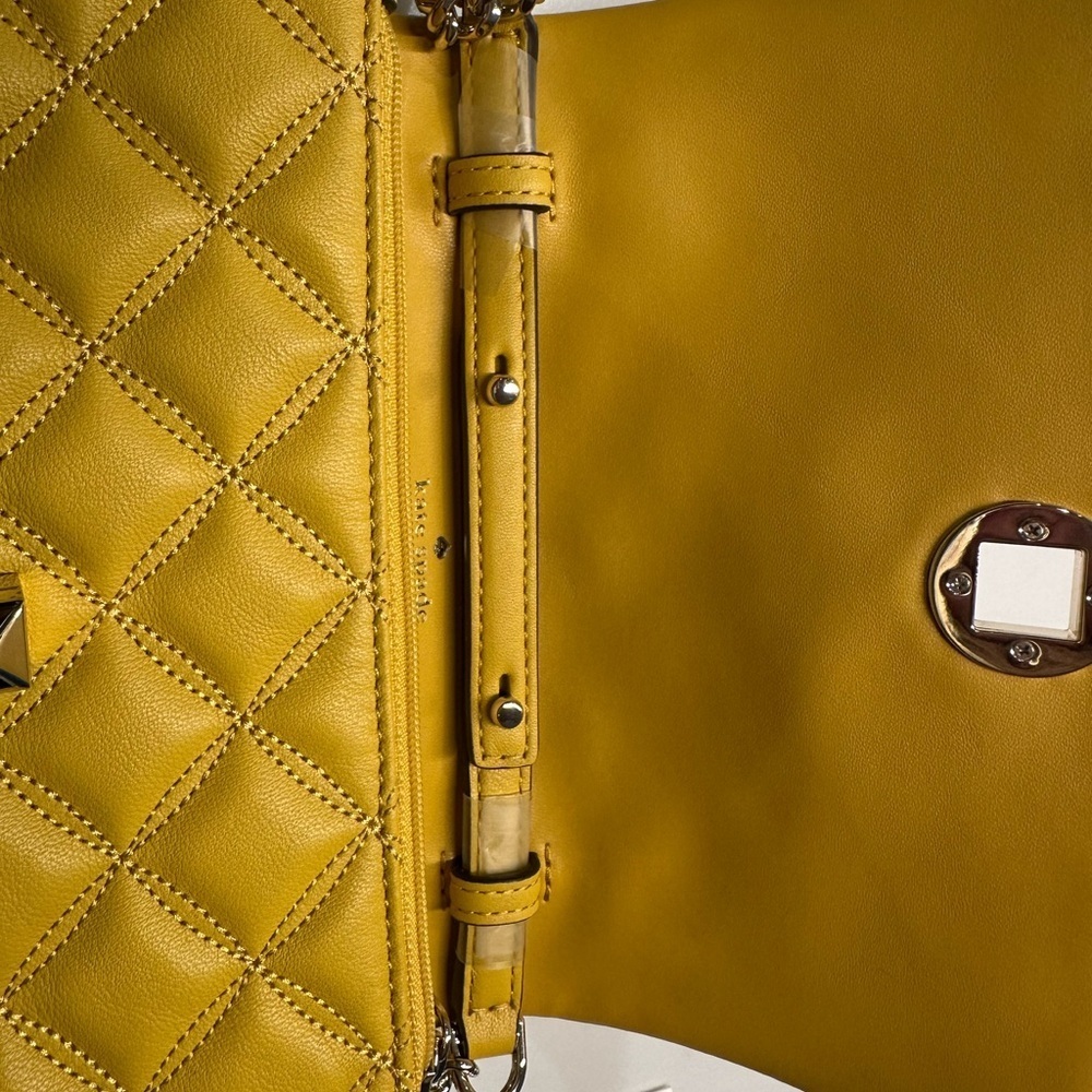 Kate Spade Natalia Mustard Quilted Crossbody Bag - Picture 11 of 15